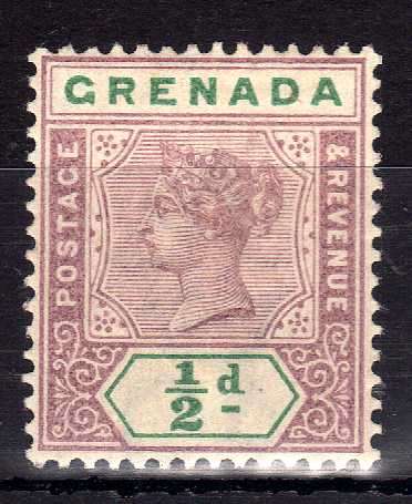 GRENADA 1895 DEFIN 1/2d MOUNTED MINT. SG 48. CAT 4,50 POUNDS. (2018)