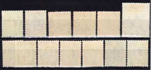GRENADA 1953-59 QEII DEFIN SET OF 13 VERY FINE LIGHTLY MOUNTED MINT. SG 192-204. CAT 65 POUNDS.