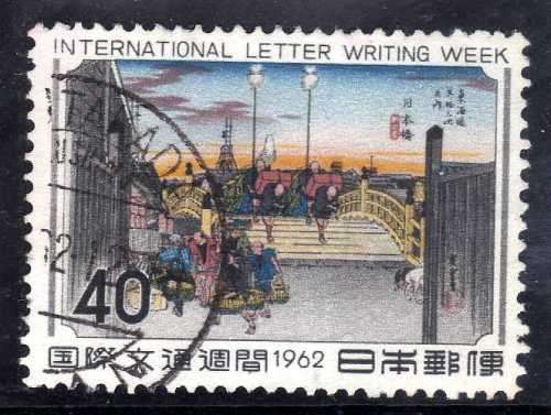 JAPAN 1962 INTERNATIONAL LETTER WRITING WEEK 40Y VFU. SG 908. CAT 5,50 POUNDS. (2014)
