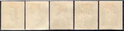 NETHERLANDS 1956 REMBRANDT SET OF 5 VERY FINE MOUNTED MINT. SG 826-30. CAT 58 POUNDS (2020)