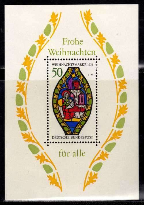 GERMANY WEST 1976 CHRISTMAS MINI SHEET UMM. SG MS1804. Mi BLOCK 13.