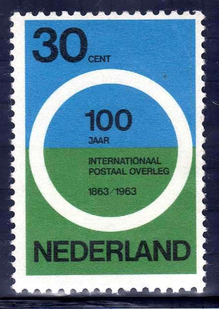 NETHERLANDS 1963  PARIS POSTAL CONF CENTENARY 30c MM. SG 952. Mi 799. CAT 1,50 EUROS (2013/14)