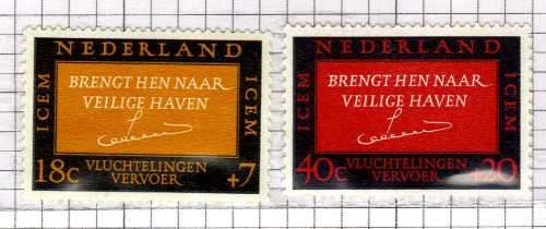 NETHERLANDS 1966 I.C.E.M. SET OF 2 UMM. SG 1008-9. Mi 856-7. CAT 1 EUROS. (2013/14)