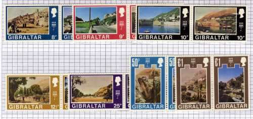 GIBRALTAR 1971 DEFIN SET OF 32 IN PAIRS UMM. SG 255-86. CAT 21 POUNDS. (2019)