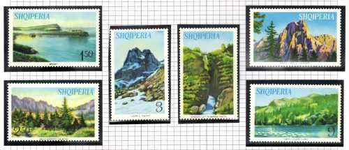 ALBANIA 1965 ALBANIAN SCENERY SET OF 6 LMM. SG 887-92. Mi 926-31. CAT 32 EUROS. (2013/14)