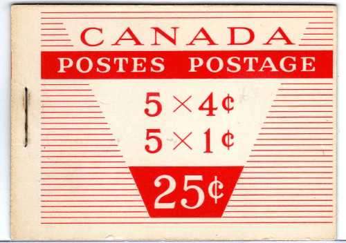 CANADA 1963 UNEXPLODED STAMP BOOKLET UMM. SG SB58. (2 PANES: SG 527a + 530a) CAT 10 POUNDS. (2022)