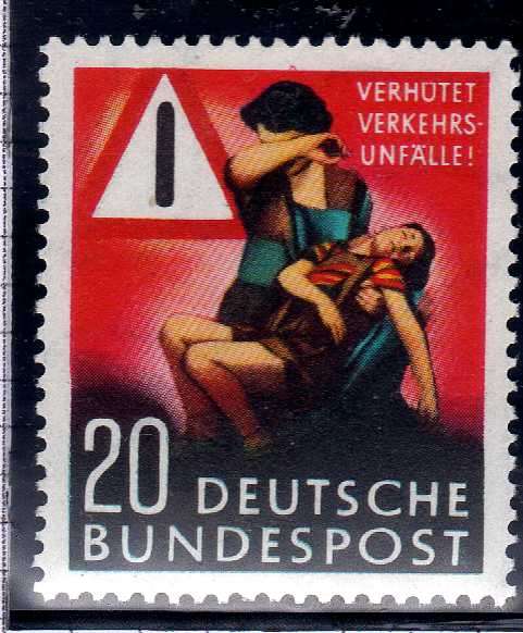 GERMANY WEST 1953 ROAD SAFETY CAMPAIGN VERY FINE MM. SG 1088. CAT 23 POUNDS. (2020)