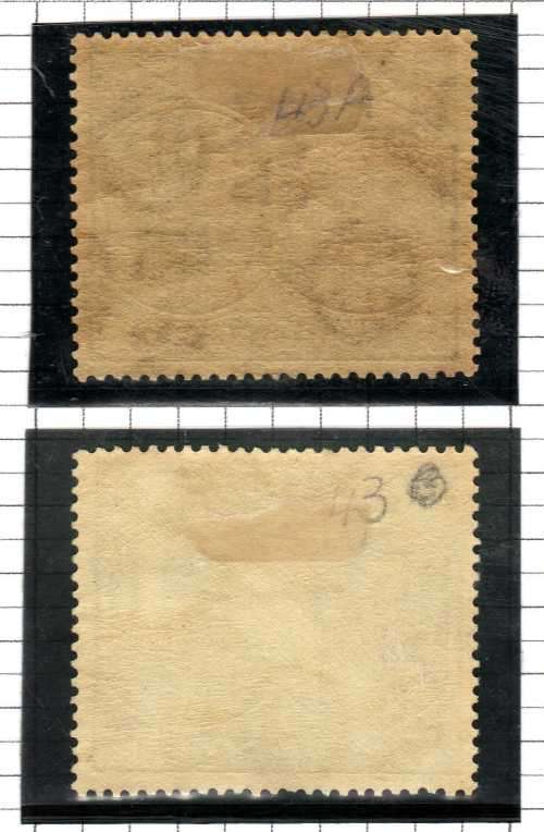 ST KITTS-NEVIS 1921-29 KGV 2,5d SHADES MM. SG 42 & 44. CAT 6 POUNDS. (2018)