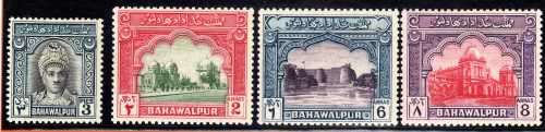 PAKISTAN BAHAWALPUR 1948 PART SET OF 4 MM. SG 19, 24, 26-7. CAT 16,50 POUNDS. (2018)