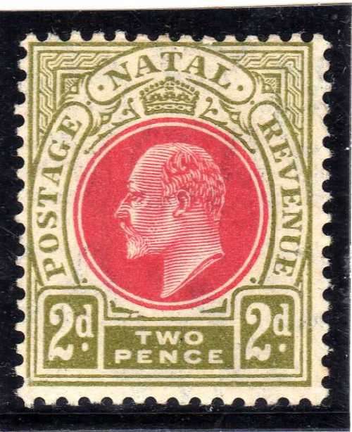 NATAL 1904-08 KEVII DEFIN W/MARK MULTI CROWN CA 2d MM. SACC 132. CAT R260. (2019/20)