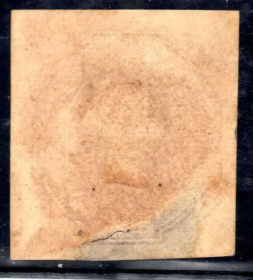 GREAT BRITAIN 1847-54 EMBOSSED ISSUE 6d MAUVE MINT BUT THINNED WITH SMALL CUT. SG 58. CAT 19500 GBP.