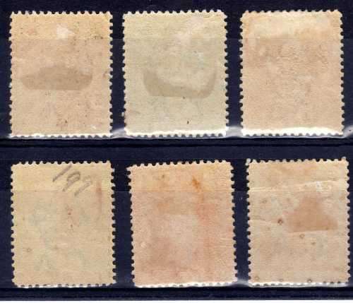 BRITISH VIRGIN ISLANDS 1899 DEFIN PART SET OF 6 MM. SG 43-6 & 48-9. CAT 63,50 POUNDS. (2018)
