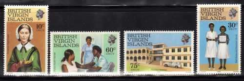 BRITISH VIRGIN ISLANDS 1983 NURSING WEEK SET OF 4 UMM. SG 504-7. CAT 4,75 GBP. (2012)