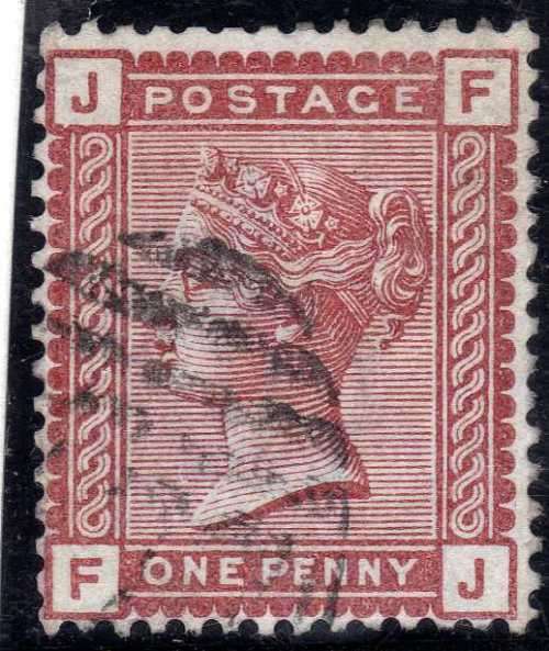 GREAT BRITAIN 1880-81 1d VENETIAN RED VERY FINE USED. SG 166. CV 15 POUNDS. (2018)