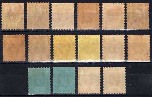 LEEWARD ISLANDS 1921-32 KGV DEF PART SET OF 16 MM. SG 58-60, 63-66, 68-72, 74-77. CAT 144 GBP (2018)