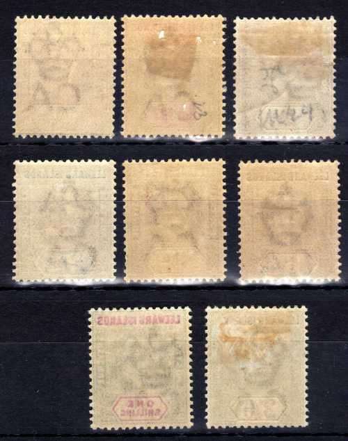 LEEWARD ISLANDS 1902 KEVII DEFIN SHORT SET OF 8 TO 2/6d MM. SG 20-27. CAT 80 POUNDS. (2018)