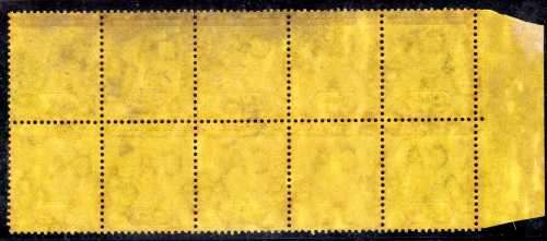 LEEWARD ISLANDS 1907-11 KEVII 3d LEFT MARGINAL BLOCK OF 10 UMM. SG 41. CAT 52,50 POUNDS.