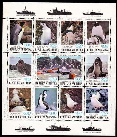 ARGENTINA 1980 BIRDS & ANIMALS 2 MINI SHEETS. SG MS 1687. CAT 44 POUNDS.