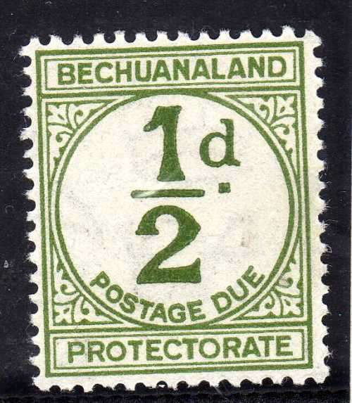 BECHUANALAND 1932 POSTAGE DUE ½d UMM (**). SACC 4. CAT R150. (2019/20).