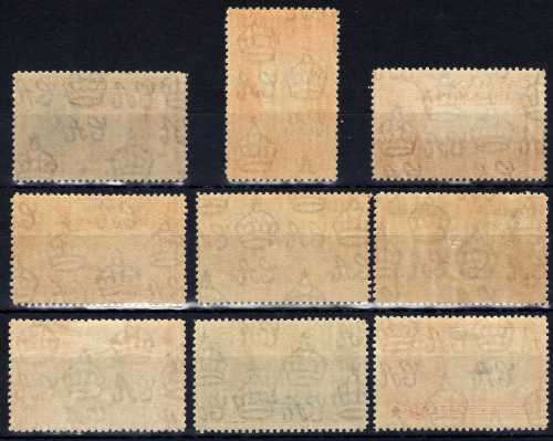 CAYMAN ISLANDS 1935 DEFIN SHORT SET OF 9 VERY FINE LMM. SG 96-104. CAT 31 POUNDS. (2018)