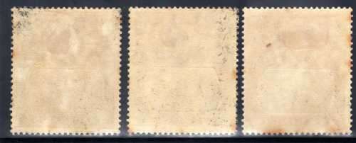 ASCENSION 1924-33 KGV DEFIN 2d, 3d & 8d MM. SG 13, 14 & 17. CAT 52 POUNDS. (2018)