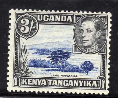 KENYA UGANDA TANGANYIKA 1938 DEFIN 3/- PERF 13 x 11¾ LMM. SG 147. CAT 50 GBP (2018)