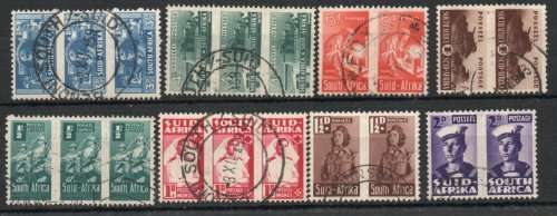 SOUTH AFRICA 1942-44 SMALL WARS SET OF 8 UNITS VFU. SACC 95-102. CAT R403.