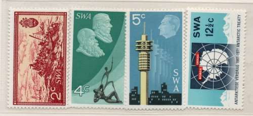 SOUTH WEST AFRICA 1971 10TH ANNIV OF RSA SET OF 4 UMM. SACC 240-243. CAT R520. (SACC 2023-25)