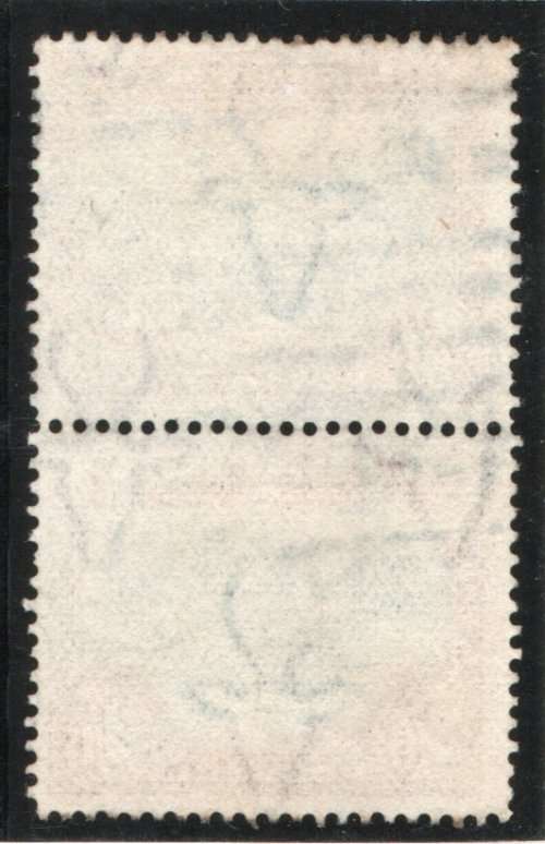 SOUTH AFRICA 1927 LONDON PICTORIAL 2/6d VERT PAIR PERF 14 GOOD USED. SACC 37. CAT R5200 AS HRZ PAIR.