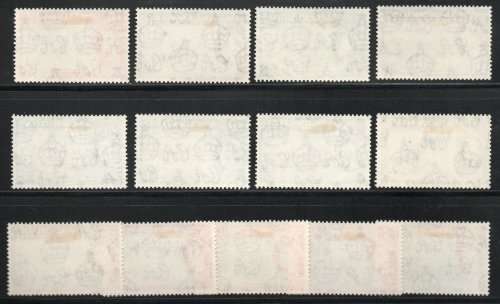 Ascension 1956 QEII definitive set of 13 very fine lightly mounted mint. SG 57-69. CAT £140. (2018)