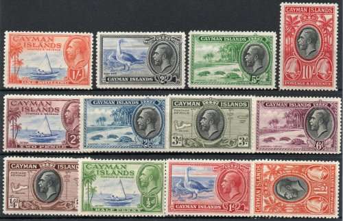 Cayman Islands 1935 KGV definitive set of 12 fine lmm. SG 96-107. CAT £200. (2018)