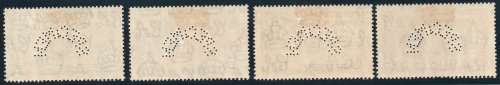 Cayman Islands 1935 KGV Silver Jubilee perf "SPECIMEN" set of 4 mm. SG 108s-111s. CAT £160. (2018)