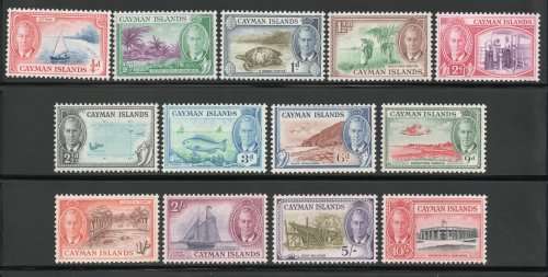 Cayman Islands 1950 KGVI definitive set of 13 very fine lmm. SG 135-147. CAT £85. (2020)