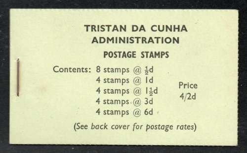 TRISTAN DA CUNHA 1965 4/2d BOOKLET UMM. SG SB4. CAT 6 POUNDS. (2018)