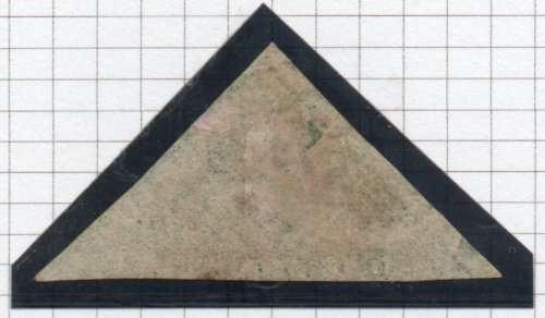 Cape of Good Hope 1855-63 1/- deep dark green fine used with bottom margin cut & 2 tight. SG/SACC 8b