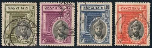 ZANZIBAR 1936 "SILVER JUBILEE OF SULTAN" SET OF 4 VERY FINE USED. SG 323-6. CAT £10. (2018)
