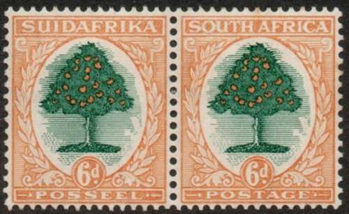 South Africa 1930-45 Roto 6d green & orange (inv wmk) mm but toning. SACC 48 Cat R220. (2019/20)