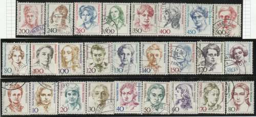 Germany 1986 famous German women set of 26 vfu. SG 2510-2169. CAT £45.50 (2013)
