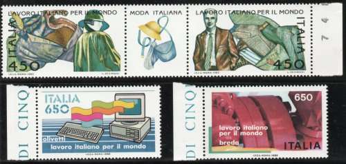 Italy 1986 Italian work for the world set of 4 umm. SG 1937-1940. CAT £15 (2013)