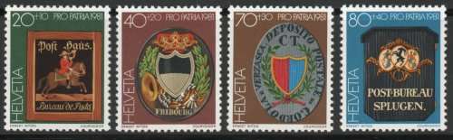 Switzerland 1981 Pro Patria set of 4 umm. Postal Signs. SG 1010-1013. Cat £5,60. (2013)