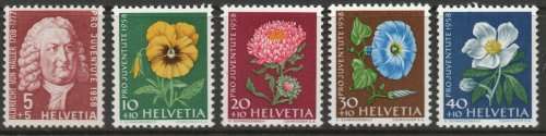 Switzerland 1958 Pro-Juventute set of 5 unmounted mint. SG J172-J176. Cat £6,40. (2013)