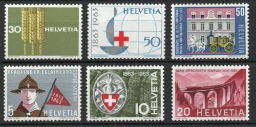 Switzerland 1963 Publicity Issue set of 6 umm. SG 670-675. Cat £9. (2013)