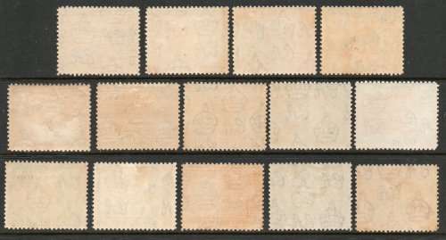 Gambia 1938 defin part set of 14 (no 6d & 1/-) mm. SG 150-154a, 156a-161. Cat £182 (2018)