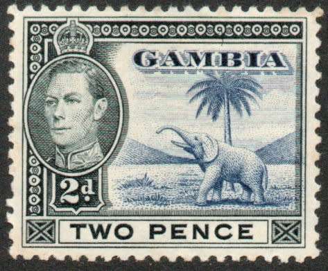 Gambia 1938 defin 2d blue & black mounted mint. SG 153. Cat £15 (2018)