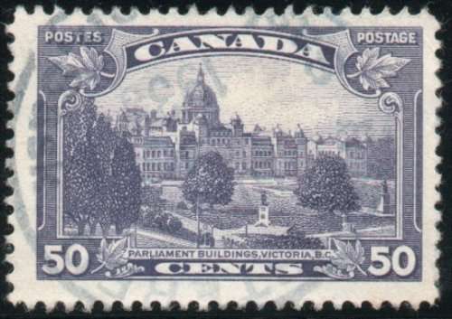 Canada 1935 KGV definitive 50c violet vfu. SG 350. Cat £8. (2018)