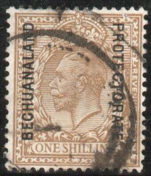 Bechuanaland 1913 KGV defin 1/- bistre-brown fine used. SACC 79a. Cat R700. (2019/20)
