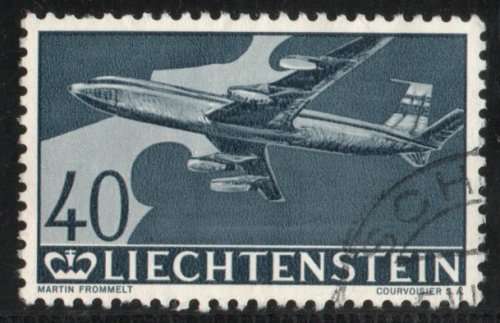 Liechtenstein 1960 Air 40c blue very fine used. SG 396. Cat £4,25. (2013)