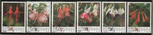 Isle of Man 1988 50th Fushia Society Anniv set of 6 vfu. SG 390-395. Cat £4,20. (2013)