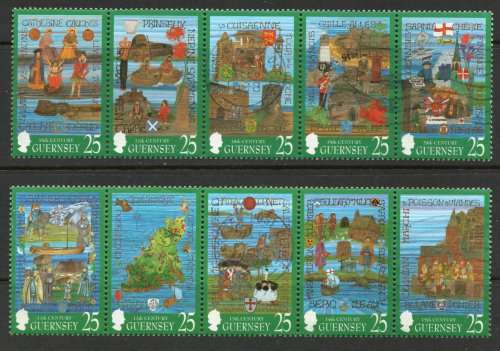 Guernsey 1998 Millennium Tapestries Project set of 10 vfu. SG 760-769. Cat £7,00 (2013)