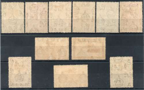 Nigeria 1936 KGV defin ½d - 10/- mounted mint. SG 34-44. Cat £130.50 (2018)